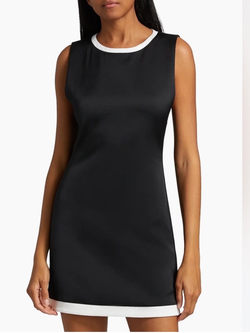 NWT Alice + Olivia Wynell Sleeveless Mini Dress Black Shift Sz 10